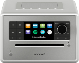 Sonoro Elite SO-910 V2 internetradio met DAB+, FM, CD, Spotify, Bluetooth en USB, zilver