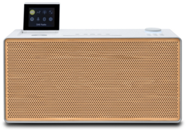 Pure Evoke Home Wood Edition alles-in-1 stereo muzieksysteem met CD, DAB+, internetradio, Spotify en Bluetooth, Cotton White - Cherry Wood Grill