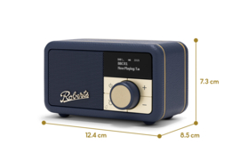 Roberts Revival Petite 2 mini DAB+ en FM radio met Bluetooth ontvangst, Midnight Blue