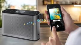 Sharp Osaka DR-540 stereo draagbare en oplaadbare DAB+ en FM radio met Bluetooth en alarmfunctie