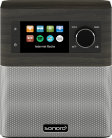 Sonoro STREAM internetradio met DAB+, FM, Bluetooth en USB, Bog Oak - Silver