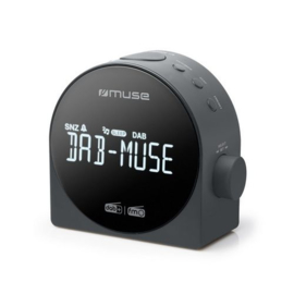 Muse M-185 CDB DAB+ en FM wekker klokradio met presets