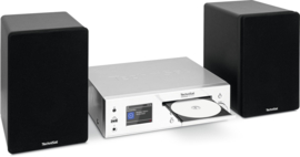 TechniSat DigitRadio 760 CD IR stereo hifi audio installatie met DAB+, FM en internet radio, met CD, Bluetooth en USB, zilver