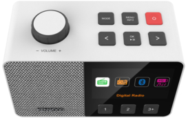 Kenwood CR-M70DAB oplaadbare draagbare SENIOREN radio met DAB+, FM, USB en Bluetooth, WIT