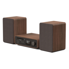 Pure Classic Stereo systeem met internetradio, Spotify, DAB+, FM, CD, USB en Bluetooth Home Wood Edition alles-in-1 stereo muzieksysteem met CD, DAB+, internetradio, Spotify en Bluetooth, Coffee Black