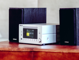 Block MHF-900 VX hifi stereo systeem met DAB +, FM en WIF en LAN Internet Radio, CD speler en bluetooth, zilver