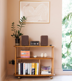 Pure Classic Stereo Mini microsysteem met DAB+ en FM radio met CD en Bluetooth, Zwart Walnoot