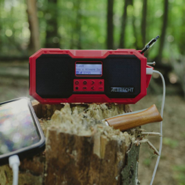 Albrecht DR 112 stereo draagbare nood radio en lamp met DAB+, FM, Bluetooth en alarm
