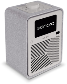 Sonoro Atron STEREO internetradio met DAB+, FM, Spotify en Bluetooth, Parelgrijs - Zilver