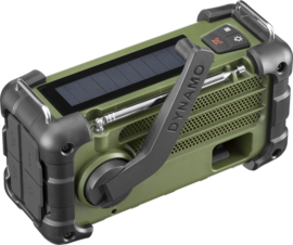 Sangean MMR-99 FM, AM en Bluetooth nood radio met zonnepaneel en dynamo, Forest Green