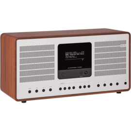 Revo SuperConnect Stereo radio met DAB+, internet, Bluetooth en Spotify, walnut silver