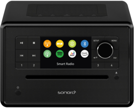 Sonoro Elite X internetradio met DAB+, FM, CD, Spotify en Bluetooth, zwart-zwart