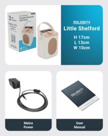 Majority Audio Little Shelford draagbare radio met DAB+, FM en Bluetooth, cream