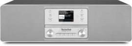 TechniSat DigitRadio 380 CD IR stereo tafelradio met internet, DAB+ digital radio, CD, Spotify en USB, zilver, OPEN DOOS