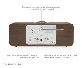 Vita Audio R2i DAB DAB+ FM iPod iPhone muzieksysteem in walnoot