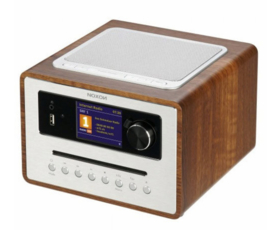 NOXON iRadio 500 CD alles-in-één radio met DAB+, FM en internetradio, USB, Bluetooth en CD, walnoot hout