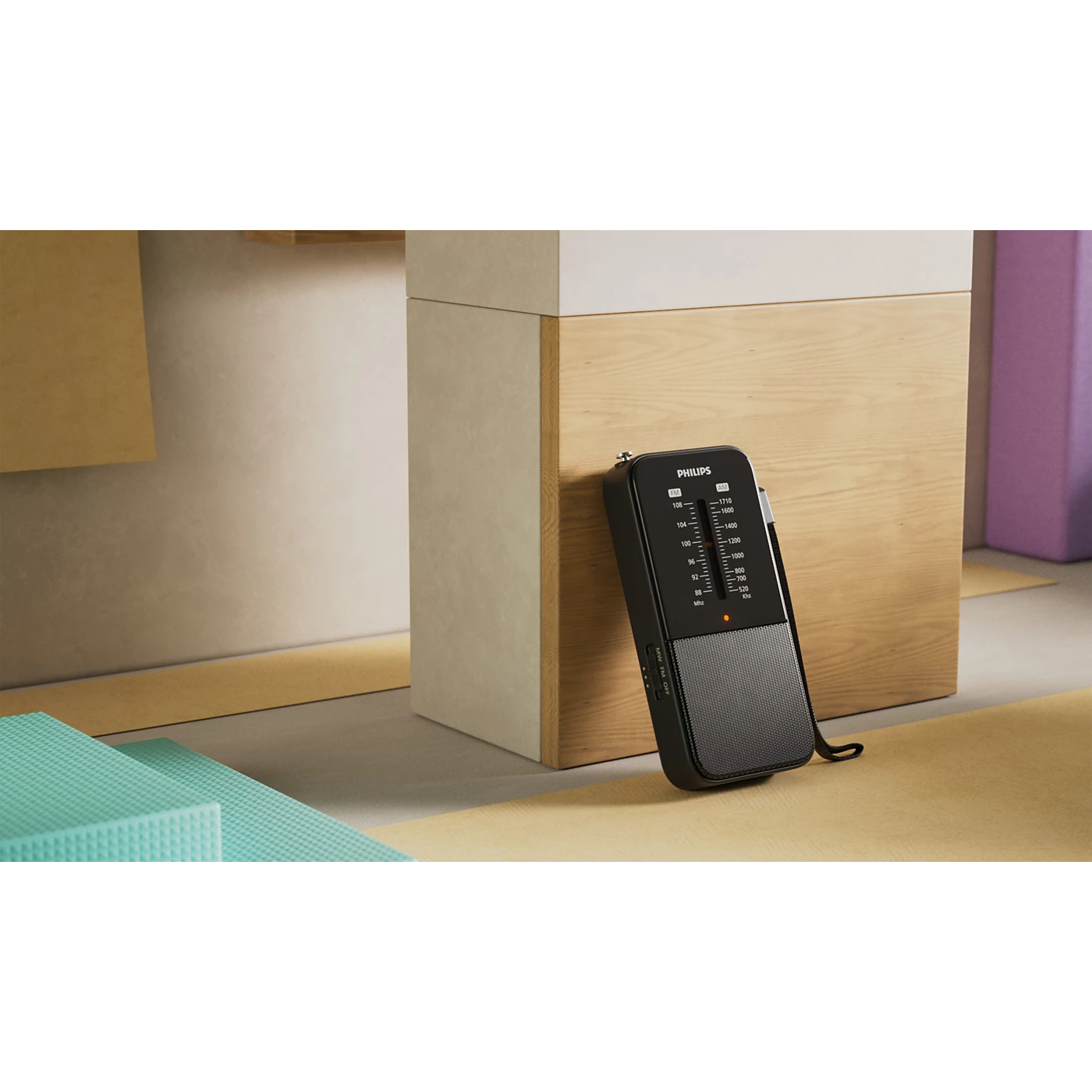 Philips TAR1509 /00 simpele draagbare radio met AM en FM - op batterijen
