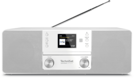 TechniSat DigitRadio 370 CD IR stereo tafelradio met internet, DAB+ digital radio, CD en USB, wit