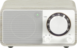 Sangean WR-7 PLUS mini FM radio met Bluetooth ontvangst, Moonlight Oak