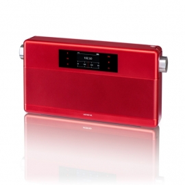 Geneva WorldRadio DAB+ met FM, Bluetooth en alarm in rood