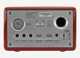 sonoroRADIO SO-110 met DAB+ en FM, USB en Bluetooth, rood