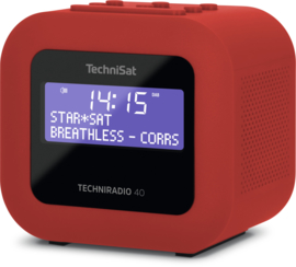 TechniSat Techniradio 40 wekker radio met DAB+ en FM, rood