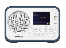 Sangean TRAVELLER 760  ( DPR-76 ) DAB+ draagbare radio met FM, WIT - STEENBLAUW