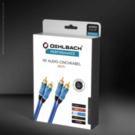 Oehlbach hoogwaardige stereo audio kabel, dubbel tulp / cinch / RCA - 50 cm