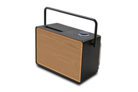 Pure Evoke Play Wood Edition veelzijdig stereo muzieksysteem met DAB+, internetradio, Spotify en Bluetooth, Coffee Black - Cherry Wood Grill