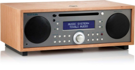 Tivoli Audio Music System+ hifi stereo systeem met DAB+ / FM, Bluetooth, CD-speler en wekkerradio, Cherry - Metallic taupe