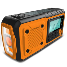 Radiowinkel draagbare nood radio met AM, SW, FM, zaklamp en leeslamp, zonnepaneel en dynamo, oplaadbaar en op batterijen