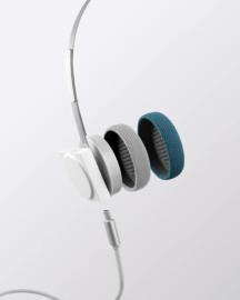 km5 Iichtgewicht stereo hoofdtelefoon Hp1 - Bluetooth EN bekabeld, wit
