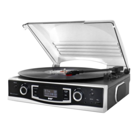 Soundmaster PL590 SW stereo DAB+ en FM radio met platenspeler, USB en opname