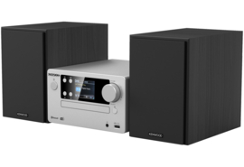 Kenwood M-725DAB stereo Hi-Fi systeem met DAB+ en FM radio, CD, USB en Bluetooth, zilver