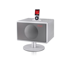 Geneva Model S Sound System met iPod / iPhone docking en FM, in zilver