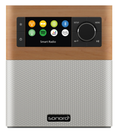 sonoro STREAM X internetradio met DAB+, FM, Bluetooth en USB, maple - white