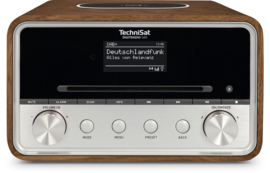 TechniSat DigitRadio 586 stereo internetradio met CD, USB, DAB+ en Bluetooth, walnoot - zilver