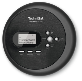 TechniSat DigitRadio CD 2GO draagbare DAB+ en FM radio met  CD speler, zwart
