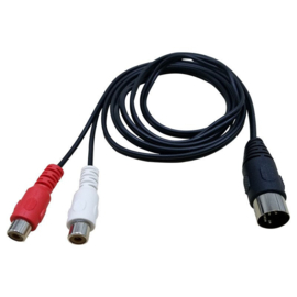 Audiokabel 5-pin DIN naar 2x TULP-FEMALE - B&O AUX kabel - 150 cm