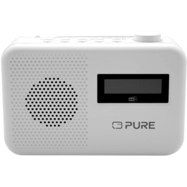 Pure Elan One2 eenvoudige DAB+ en FM portable radio met Bluetooth, wit