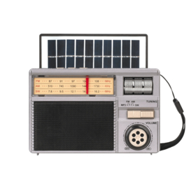 Krüger & Matz KM0831 portable FM, MW, KW radio met Bluetooth ontvangst, USB en SD, met zonnepaneel
