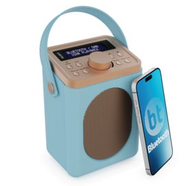 Majority Audio Little Shelford draagbare radio met DAB+, FM en Bluetooth, duck egg