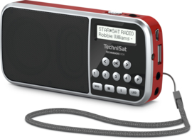 TechniSat TechniRadio RDR DAB+ en FM radio, audio afspelen via USB en analoge ingang, rood