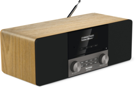 TechniSat DIGITRADIO 3 stereo tafelradio met DAB+ digital radio, FM, Bluetooth, CD-speler en USB, eiken