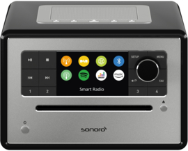 Sonoro Elite X internetradio met DAB+, FM, CD, Spotify en Bluetooth, zwart