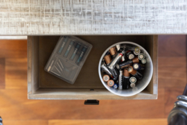 Pale Blue AAA oplaadbare batterijen, Li-Ion 900 mAh, set van 4