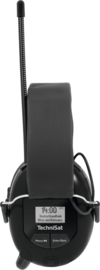 TechniSat Stereoman DAB+ OD stereo DAB+ en FM hoofdtelefoon bouwradio - gehoorbeschermer met ingebouwde accu, zwart