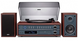 Teac LP-P1000 draaitafel muzieksysteem met CD, radio en Bluetooth, kersen