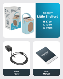 Majority Audio Little Shelford draagbare radio met DAB+, FM en Bluetooth, duck egg