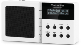 TechniSat TechniRadio 1 DAB+ en FM reisradio met alarm, wit